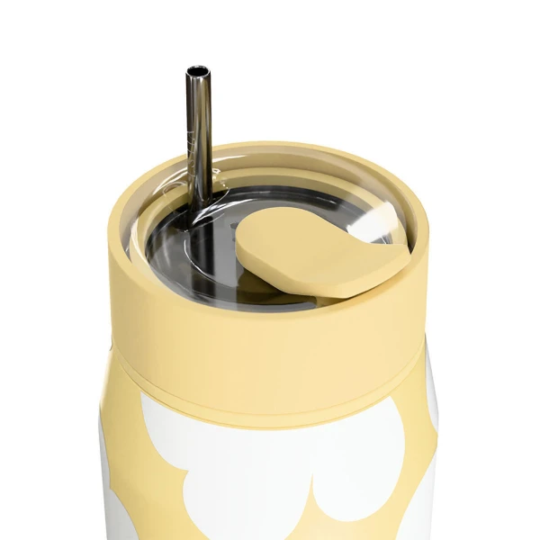 ESTIA HOME ART ΘΕΡΜΟΣ LENS SAVE THE AEGEAN 360ml YELLOW DAISY