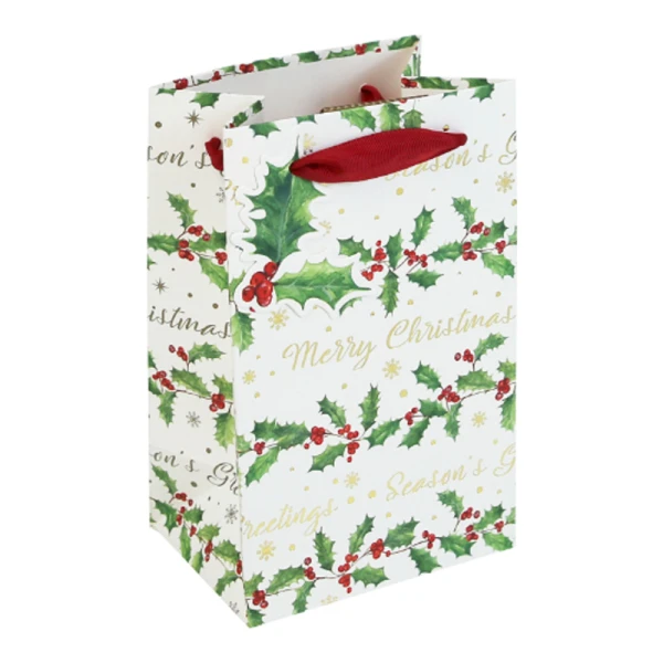 CHRISTMAS GIFT BAG 13X20X9 cm MERRY CHRISTMAS
