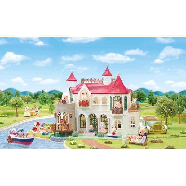 THE SYLVANIAN FAMILIES RED ROOF RIVERSIDE MANOR