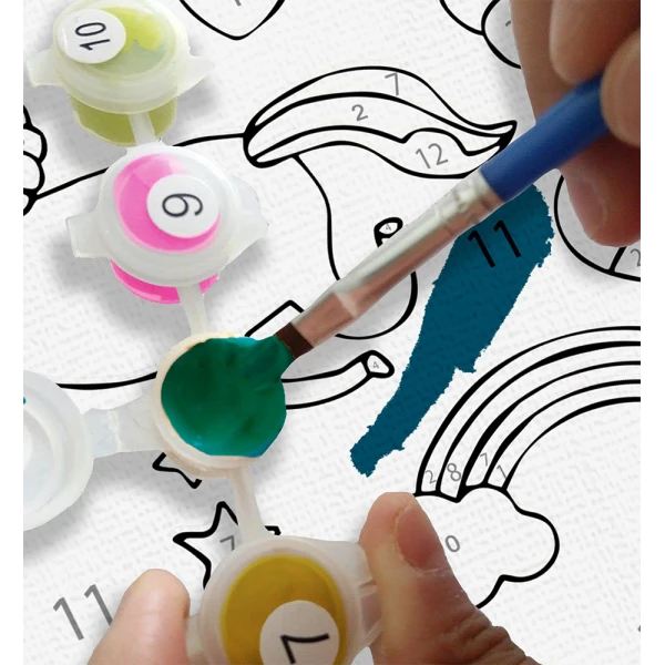 SPLAT PLANET PAINTING BY NUMBERS KIT ON FRAMED CANVAS 40X30 cm LION