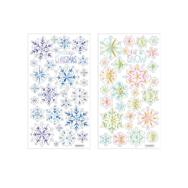 STICKERS SNOWFLAKES - 2 DESIGNS