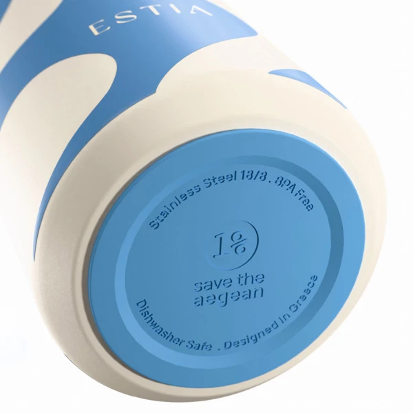 ESTIA HOME ART ΘΕΡΜΟΣ LENS SAVE THE AEGEAN 360ml OCEAN WAVES