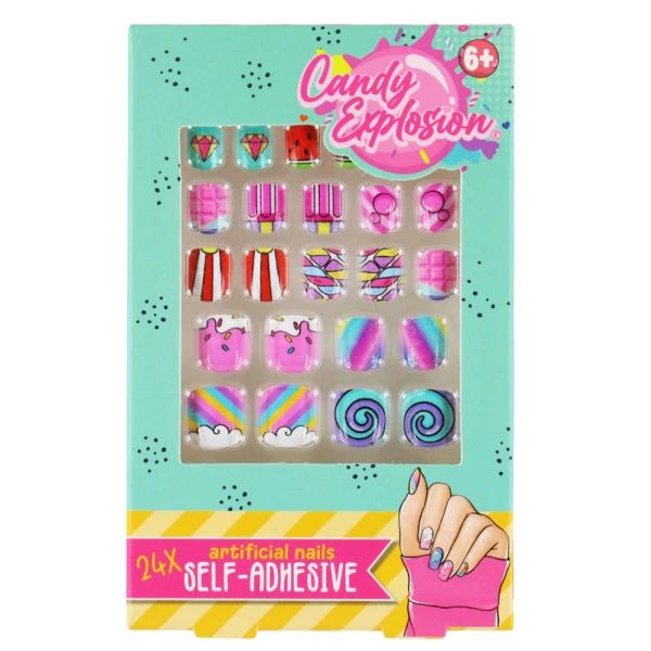 CREATE IT! CANDY EXPLOSION ΤΕΧΝΗΤΑ ΑΥΤΟΚΟΛΛΗΤΑ ΝΥΧΙΑ