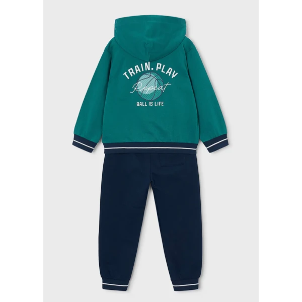 MAYORAL TRACKSUIT JACKET PRINTED AQUA GREEN