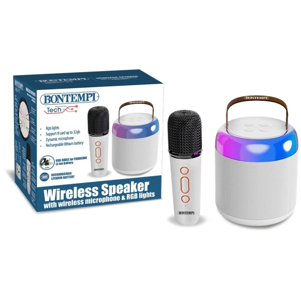 BONTEMPI ΑΣΥΡΜΑΤΟ ΗΧΕΙΟ ΜΕ ΜΙΚΡΟΦΩΝΟ ΚΑΙ RGB LIGHTS