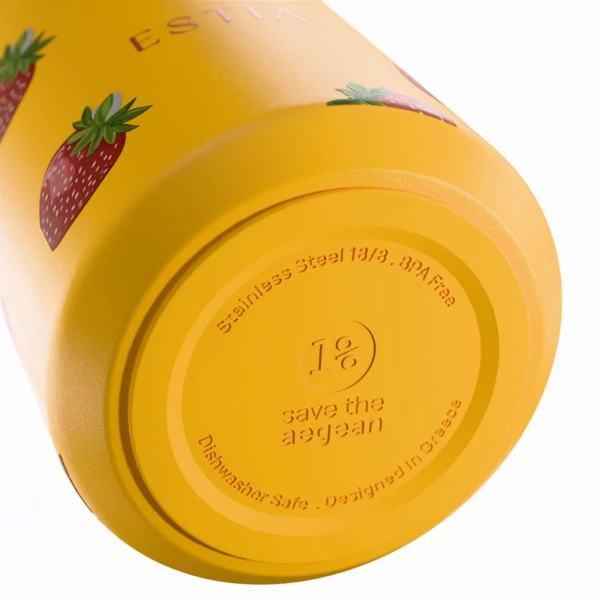 ESTIA HOME ART ΘΕΡΜΟΣ LENS SAVE THE AEGEAN 360ml BERRY BRIGHT