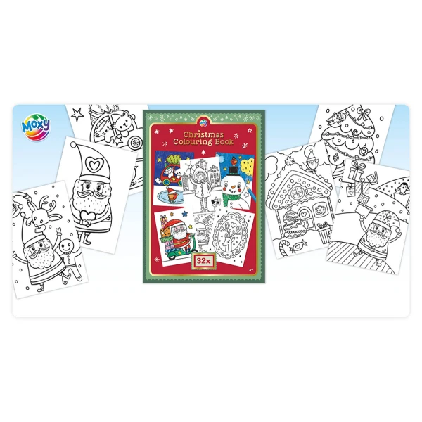 XMAS BOOK WITH COLOURING PAGES A4 32 SHEETS