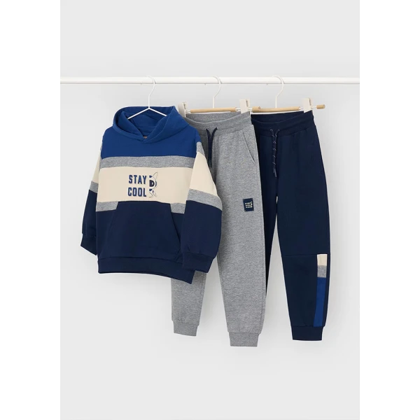 MAYORAL TRACKSUIT FLEECE HOOD  BLUE DARK