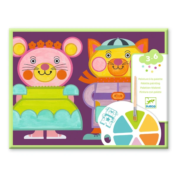 DJECO PAINTING CUTE ANIMALS WITH WATERCOLORS