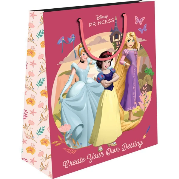 PAPER GIFT BAG 26X32X12 cm PRINCESS-ARIEL - 2 DESIGNS