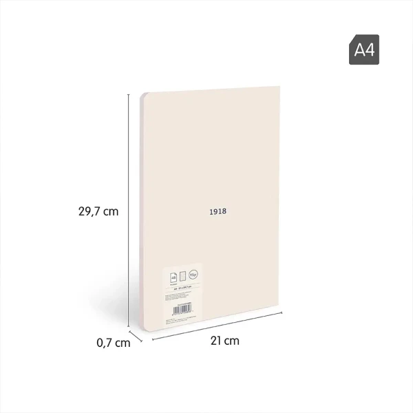 MILAN ΤΕΤΡΑΔΙΟ ΒΙΒΛΙΟΔΕΤΗΜΕΝΟ A4 48 ΦΥΛΛΑ COLLECTION ΜΠΕΖ
