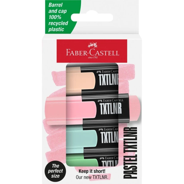 FABER-CASTELL SET 4 MINI PASTEL HIGHLIGHTERS