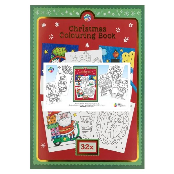 XMAS BOOK WITH COLOURING PAGES A4 32 SHEETS