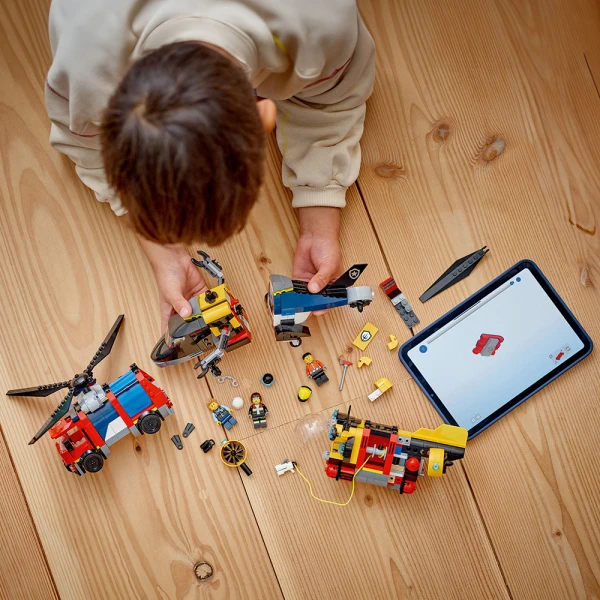 LEGO® CITY ΣΥΛΛΟΓΗ ΜΕ ΕΛΙΚΟΠΤΕΡΟ, ΠΥΡΟΣΒΕΣΤΙΚΟ ΦΟΡΤΗΓΟ & ΥΠΟΒΡΥΧΙΟ