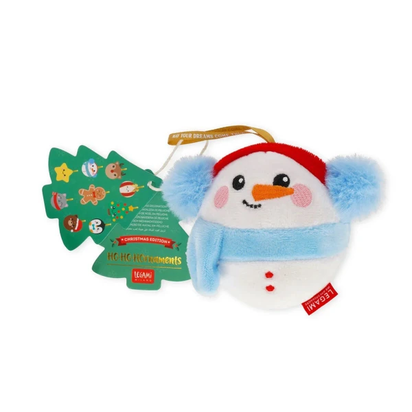 LEGAMI PLUSH HANGING OH-OH ORNAMENT - SNOWMAN