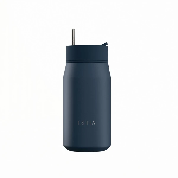 ESTIA HOME ART THERMOS LENS SAVE THE AEGEAN 360ml INDIGO