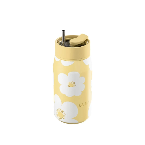 ESTIA HOME ART ΘΕΡΜΟΣ LENS SAVE THE AEGEAN 360ml YELLOW DAISY