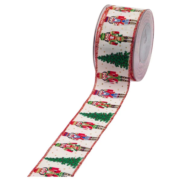 RIBBON MINI NUTCRACKER ECRU 5.5cmX9M
