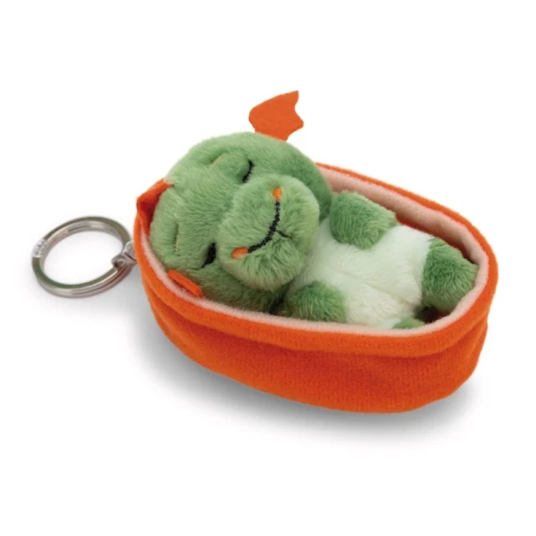 SLEEPING PETS PLUSH KEYHOLDER 8 cm - GREEN DRAGON
