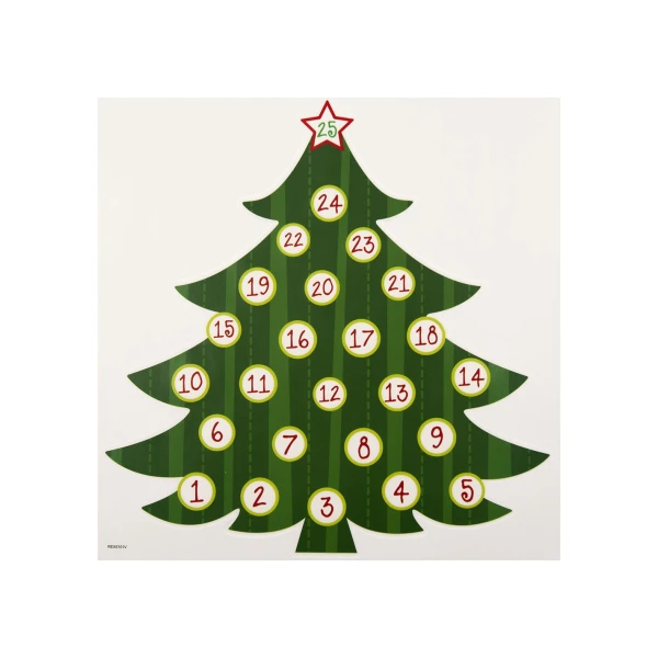 CHRISTMAS WALL DECORATIVE CALENDAR 30.5X31.5 cm - 2 DESIGNS