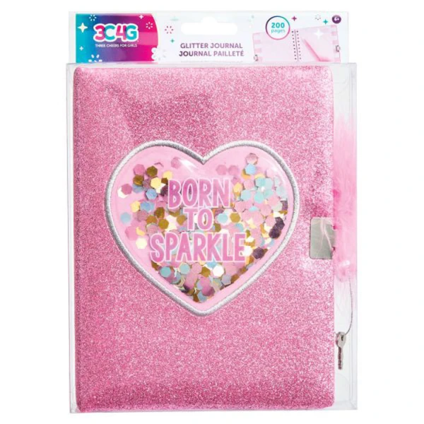 MAKE IT REAL BORN TO SPARKLE GLITTER JOURNAL AND PEN
