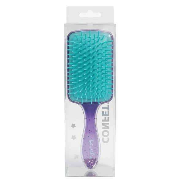 HAPPIHOBBI HAIR BRUSH CONFETTI SPARKLE LOVE - 3 COLOURS