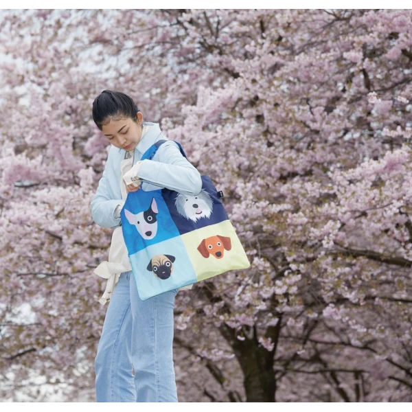 LOQI RECYCLED TOTE BAG - STEPHEN CHEETHAM DOGS