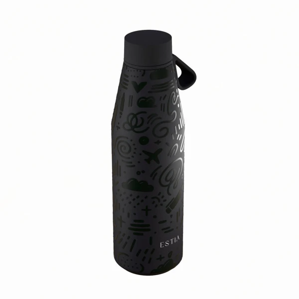 ESTIA HOME ART ΘΕΡΜΟΣ FLOW SAVE THE AEGEAN 500ml NOIR ECHO