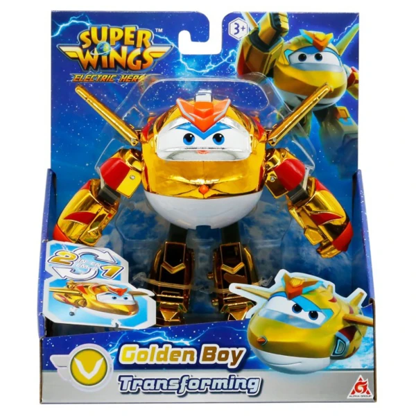 SUPER WINGS ELECTRIC HEROES TRANSFORMING 15 εκ. - GOLDEN BOY