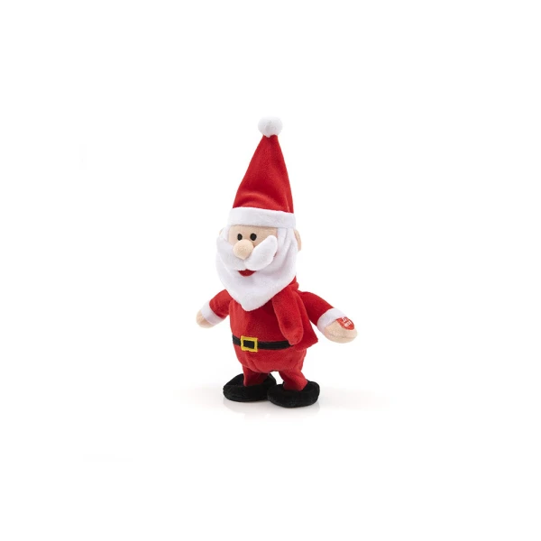 PLUSH SANTA CLAUS & REINDEER 19 cm WITH GREEK CAROLS AND MOTION