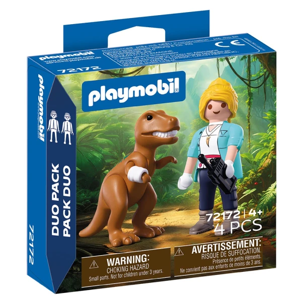 PLAYMOBIL DUO PACK ΕΞΕΡΕΥΝΗΤΡΙΑ ΚΑΙ T-REX