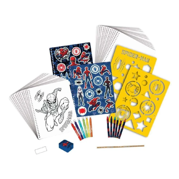 STATIONERY SPIRAL SET 45 pcs SPIDERMAN