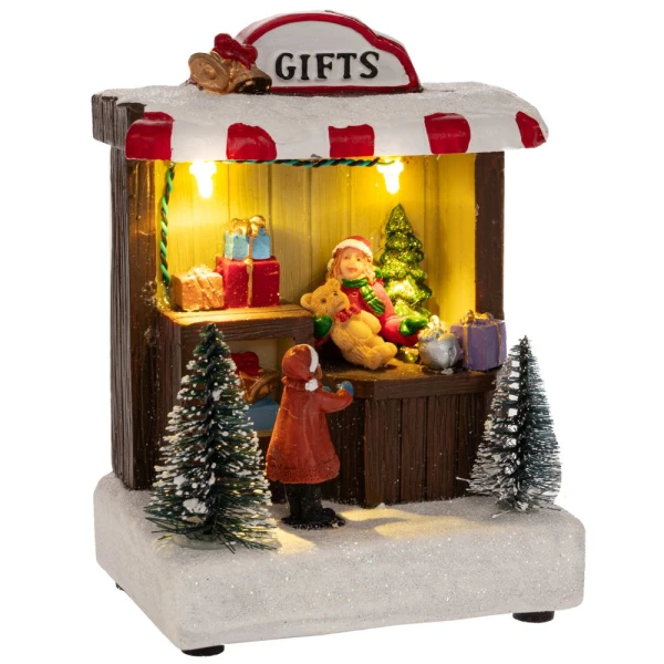 GIFT SHOP WITH LIGHT 11X8X15 CM BATTERY OPERATED
