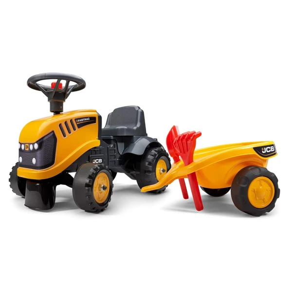 FALK BABY JCB FASTRAC ΠΟΔΟΚΙΝΗΤΟ ΤΡΑΚΤΕΡ ΜΕ ΤΡΕΙΛΕΡ, ΤΣΟΥΓΚΡΑΝΑ & ΦΤΥΑΡΙ