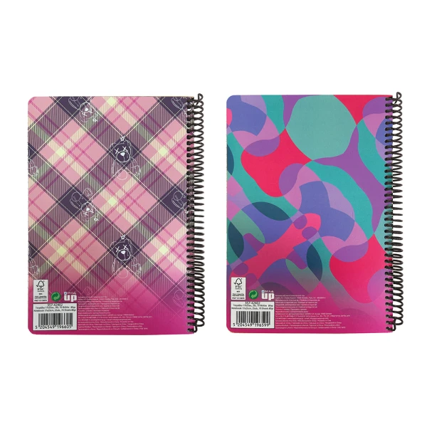 BACK ME UP SPIRAL NOTEBOOK 17x25 2 SUBJECTS 70 SHEETS PUPPY & SCOTCH BEAR - 2 DESIGNS