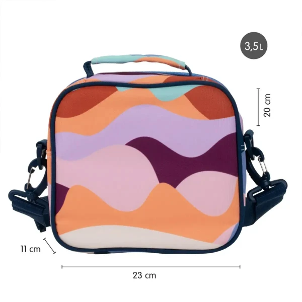 MILAN ISOTHERMAL LUNCH BAG WITH 3 LUNCH BOXES THE FUN SERIES MULTICOLOUR