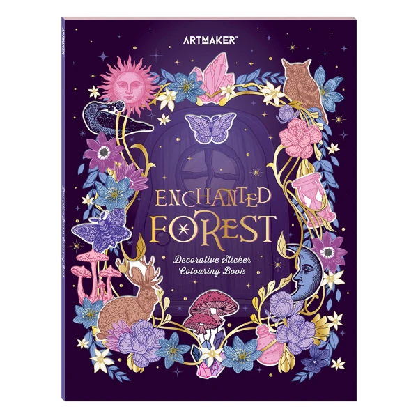 HINKLER ART MAKER STICKER COLOURING BOOK - ENCHANTED FOREST