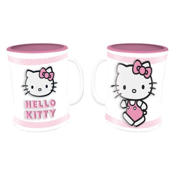 EMBOSSED HELLO KITTY CERAMIC MUG – PINK