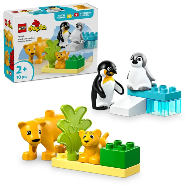 LEGO® DUPLO® ΟΙΚΟΓΕΝΕΙΕΣ ΆΓΡΙΩΝ ΖΩΩΝ: ΠΙΓΚΟΥΙΝΟΙ & ΛΙΟΝΤΑΡΙΑ
