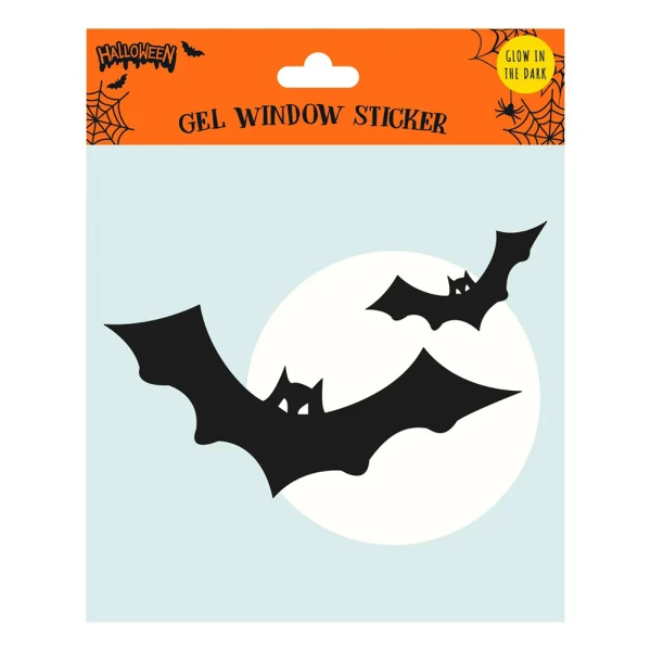 HALLOWEEN WINDOW STICKERS 20 cm GLOW IN THE DARK - 3 DESIGNS