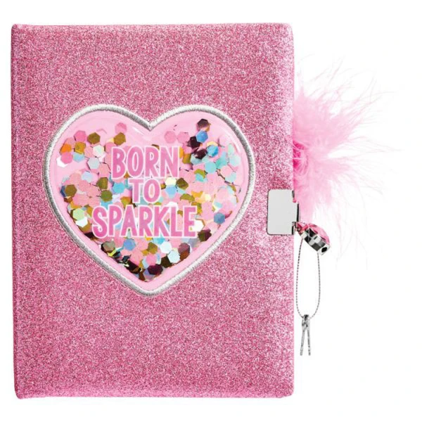 MAKE IT REAL BORN TO SPARKLE GLITTER JOURNAL AND PEN