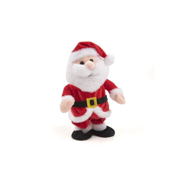 PLUSH SANTA CLAUS & REINDEER 30 cm WITH GREEK CAROLS AND MOTION