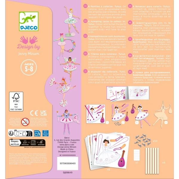 DJECO CONSTRUCTION BALLERINA MARIONETS