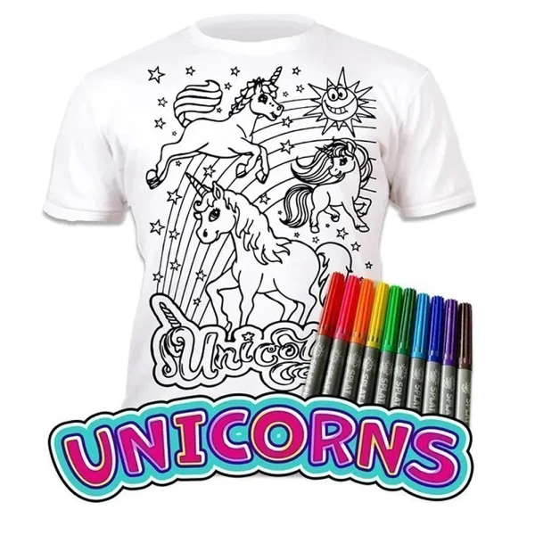 SPLAT PLANET ΠΛΕΝΟΜΕΝΟ T-SHIRT ΖΩΓΡΑΦΙΚΗΣ UNICORN ΜΕ ΜΑΡΚΑΔΟΡΟΥΣ (3-4 ΕΤΩΝ)