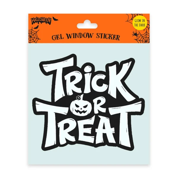 HALLOWEEN WINDOW STICKERS 20 cm GLOW IN THE DARK - 3 DESIGNS