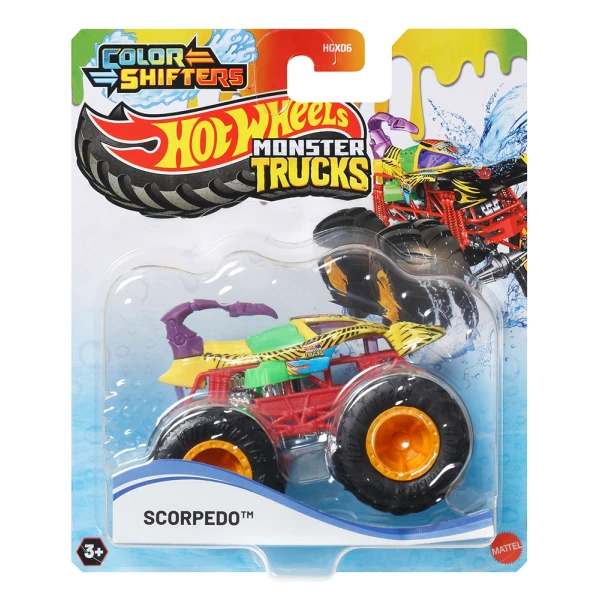 HOT WHEELS VEHICLES MONSTER TRUCKS COLOR SHIFTERS - SCORPEDO