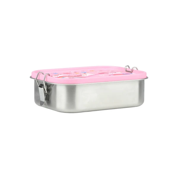 ESTIA HOME ARTS STAINLESS STEEL FOOD CONTAINER WITH DIVIDER 1200ML – RAINBOW DREAMS
