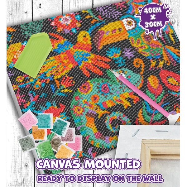 SPLAT PLANET ΣΕΤ DIAMOND PAINTING ΣΕ ΚΑΜΒΑ ΜΕ ΤΕΛΑΡΟ 30Χ40 εκ. FIESTA FIESTA