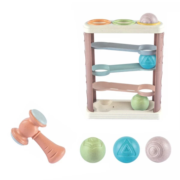 EDUCATIONAL BALL TRACK AND HAMMER TOY 11 pcs.