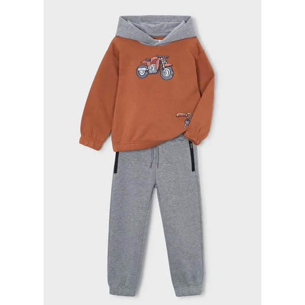 MAYORAL TRACKSUIT FLEECE MOTO TERRACOTTA 